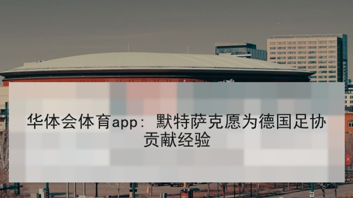 华体会体育app: 默特萨克愿为德国足协贡献经验